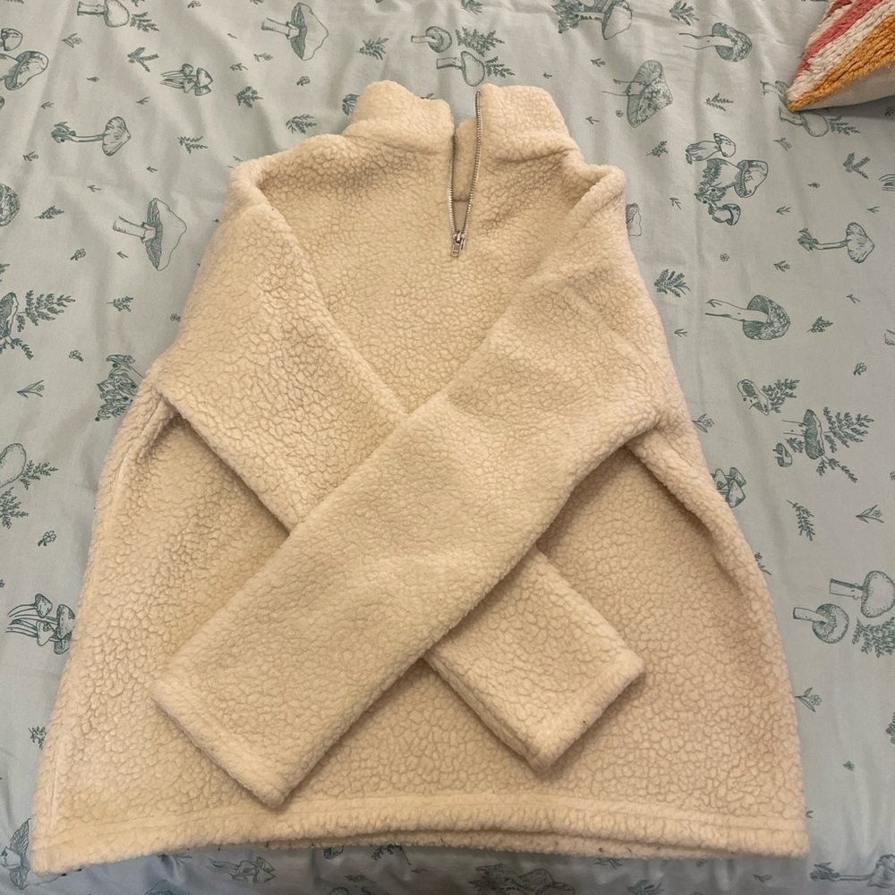 Cream Sherpa Hoodie